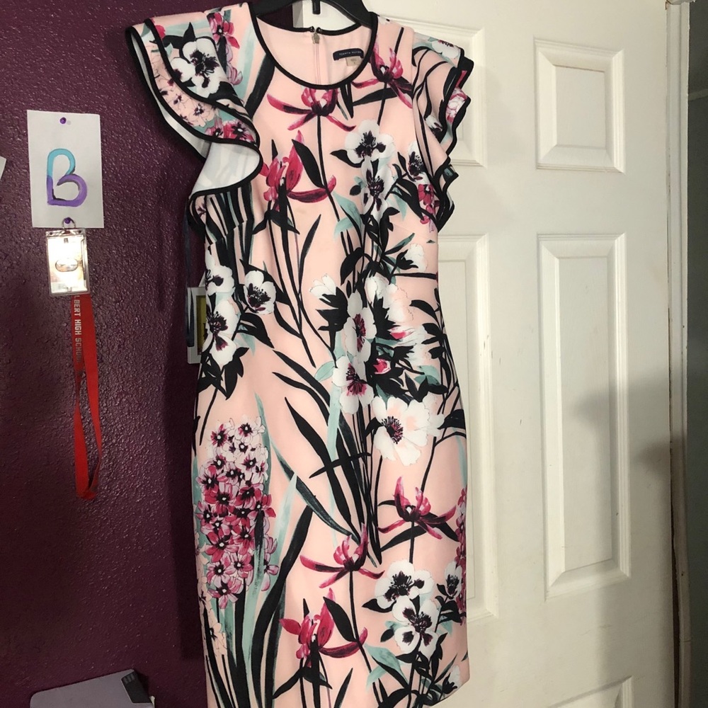 Pink floral dress